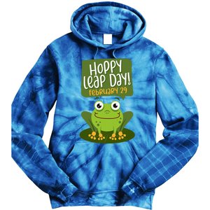 Funny Frog Lover Hoppy Leap Day February 29 Gift Tie Dye Hoodie