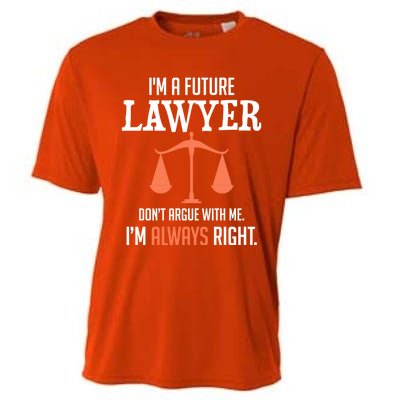 Funny Future Lawyer Law School Student Gift Cooling Performance Crew T-Shirt