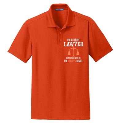 Funny Future Lawyer Law School Student Gift Dry Zone Grid Polo