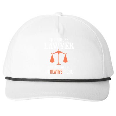 Funny Future Lawyer Law School Student Gift Snapback Five-Panel Rope Hat