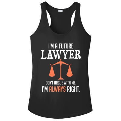 Funny Future Lawyer Law School Student Gift Ladies PosiCharge Competitor Racerback Tank