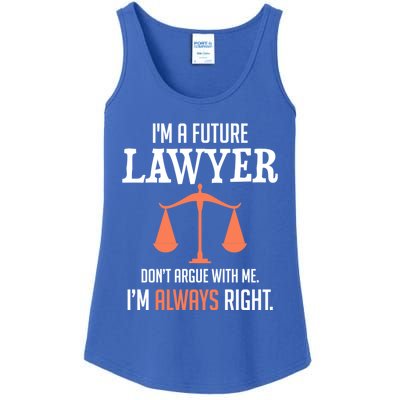 Funny Future Lawyer Law School Student Gift Ladies Essential Tank