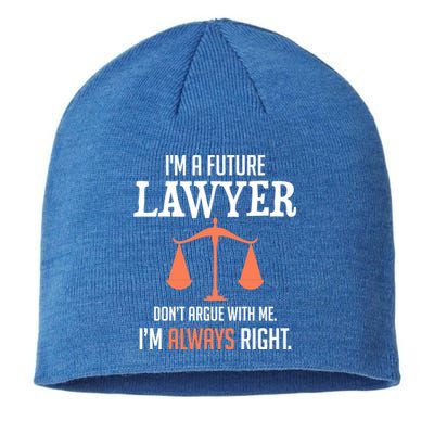 Funny Future Lawyer Law School Student Gift Sustainable Beanie