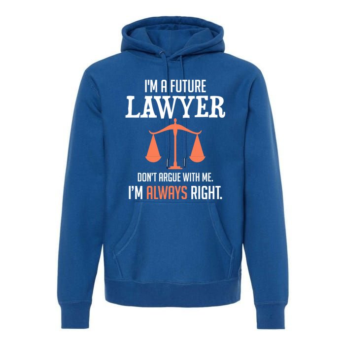 Funny Future Lawyer Law School Student Gift Premium Hoodie