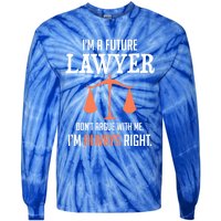 Funny Future Lawyer Law School Student Gift Tie-Dye Long Sleeve Shirt