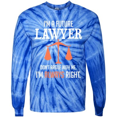 Funny Future Lawyer Law School Student Gift Tie-Dye Long Sleeve Shirt