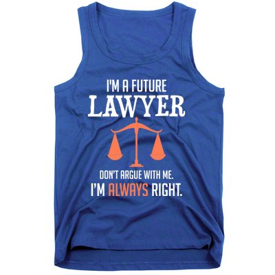 Funny Future Lawyer Law School Student Gift Tank Top