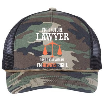 Funny Future Lawyer Law School Student Gift Retro Rope Trucker Hat Cap