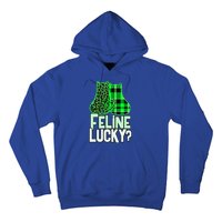 Funny Feline Lucky Feeling My Cats Luck St Patrick's Gift Hoodie