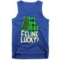 Funny Feline Lucky Feeling My Cats Luck St Patrick's Gift Tank Top