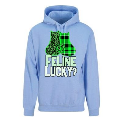 Funny Feline Lucky Feeling My Cats Luck St Patrick's Gift Unisex Surf Hoodie