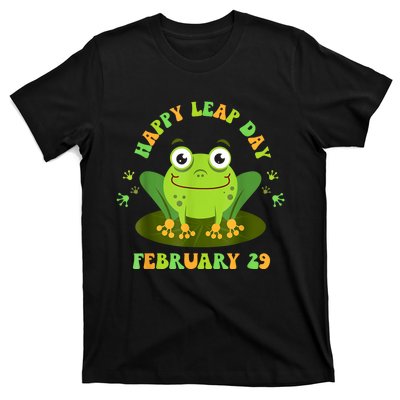 Funny Frog Lovers Happy Leap Day February 29 Green Vintage T-Shirt