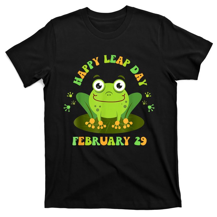 Funny Frog Lovers Happy Leap Day February 29 Green Vintage T-Shirt