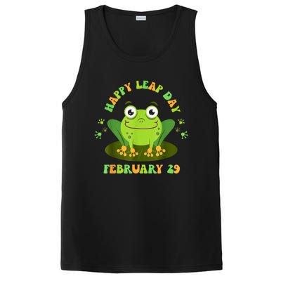 Funny Frog Lovers Happy Leap Day February 29 Green Vintage PosiCharge Competitor Tank