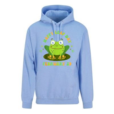 Funny Frog Lovers Happy Leap Day February 29 Green Vintage Unisex Surf Hoodie