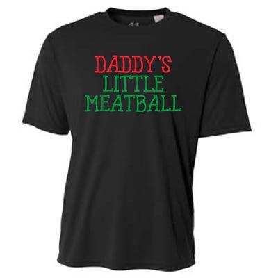 Funny Food Lovers Humor Daddys Little Meatball Gift Cooling Performance Crew T-Shirt