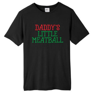 Funny Food Lovers Humor Daddys Little Meatball Gift Tall Fusion ChromaSoft Performance T-Shirt