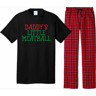 Funny Food Lovers Humor Daddys Little Meatball Gift Pajama Set