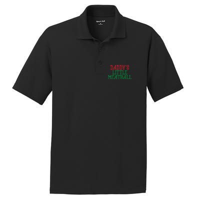 Funny Food Lovers Humor Daddys Little Meatball Gift PosiCharge RacerMesh Polo