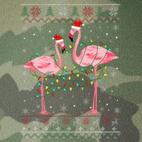 Funny Flamingo Lights Tangled Ugly Sweater Xmas  Legacy Tie Dye Trucker Hat