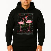 Funny Flamingo Lights Tangled Ugly Sweater Xmas  Hoodie