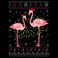 Funny Flamingo Lights Tangled Ugly Sweater Xmas  Tall T-Shirt