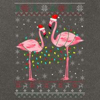Funny Flamingo Lights Tangled Ugly Sweater Xmas  Cotton Canvas Backpack