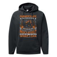 Funny Farmer’s Life Tractors Planting Crops Men Women Performance Fleece Hoodie