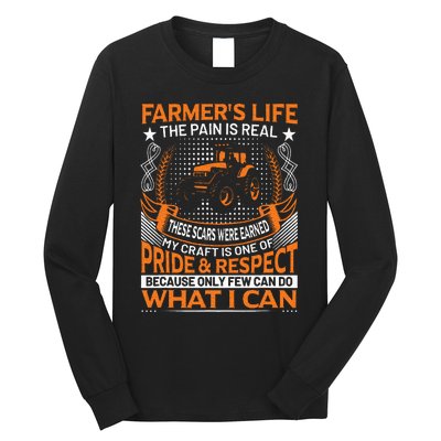 Funny Farmer’s Life Tractors Planting Crops Men Women Long Sleeve Shirt