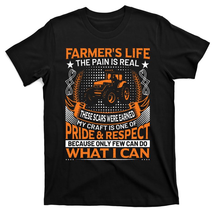 Funny Farmer’s Life Tractors Planting Crops Men Women T-Shirt