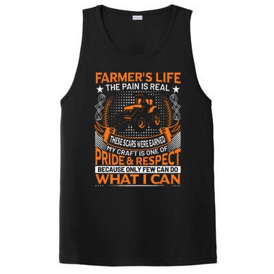 Funny Farmer’s Life Tractors Planting Crops Men Women PosiCharge Competitor Tank