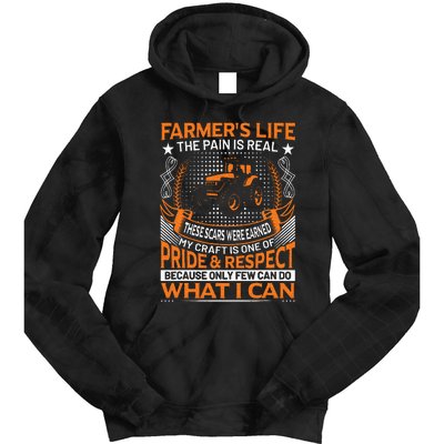 Funny Farmer’s Life Tractors Planting Crops Men Women Tie Dye Hoodie