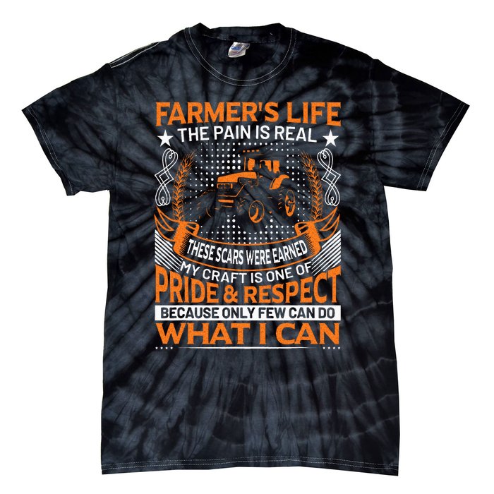 Funny Farmer’s Life Tractors Planting Crops Men Women Tie-Dye T-Shirt