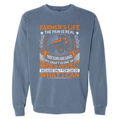 Funny Farmer’s Life Tractors Planting Crops Men Women Garment-Dyed Sweatshirt