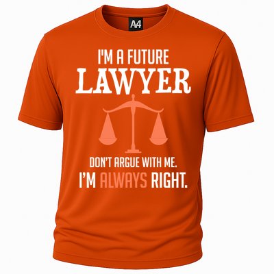 Funny Future Lawyer Law School Student Gift Cooling Performance Crew T-Shirt