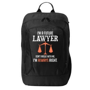 Funny Future Lawyer Law School Student Gift City Backpack