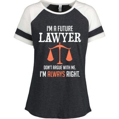 Funny Future Lawyer Law School Student Gift Enza Ladies Jersey Colorblock Tee