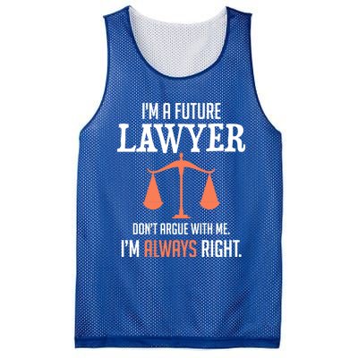 Funny Future Lawyer Law School Student Gift Mesh Reversible Basketball Jersey Tank