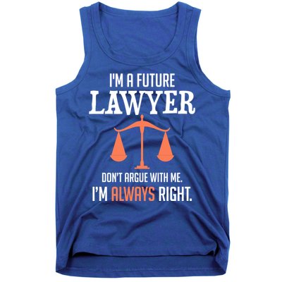 Funny Future Lawyer Law School Student Gift Tank Top