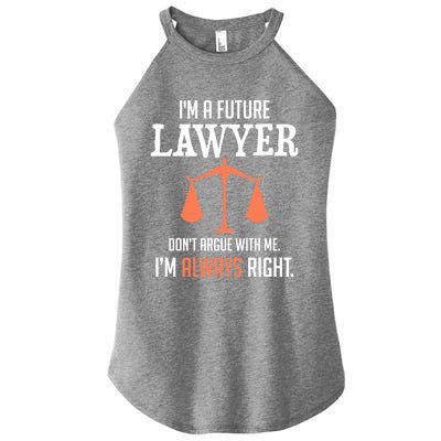 Funny Future Lawyer Law School Student Gift Women’s Perfect Tri Rocker Tank