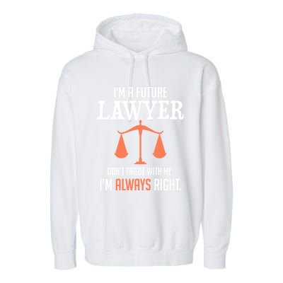 Funny Future Lawyer Law School Student Gift Garment-Dyed Fleece Hoodie