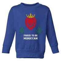 Funny Football Lover Moroccan Lion Fans Football And Soccer Funny Gift Toddler Sweatshirt