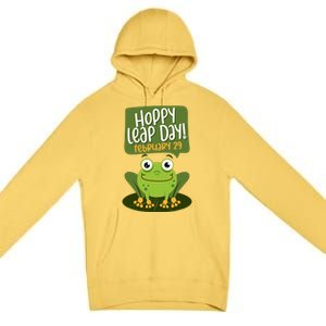 Funny Frog Lover Hoppy Leap Day February 29 Gift Premium Pullover Hoodie