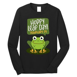 Funny Frog Lover Hoppy Leap Day February 29 Gift Long Sleeve Shirt