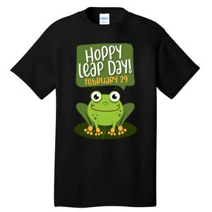 Funny Frog Lover Hoppy Leap Day February 29 Gift Tall T-Shirt