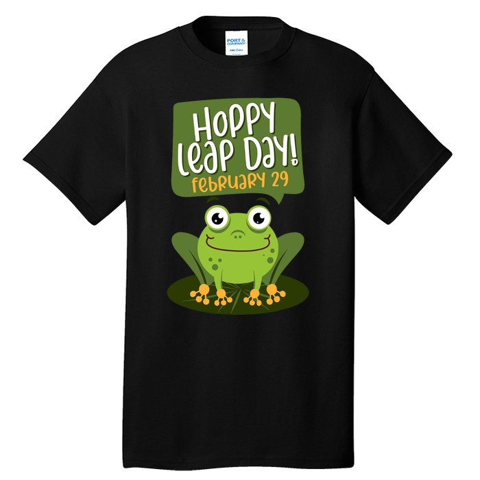 Funny Frog Lover Hoppy Leap Day February 29 Gift Tall T-Shirt