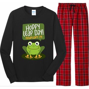 Funny Frog Lover Hoppy Leap Day February 29 Gift Long Sleeve Pajama Set