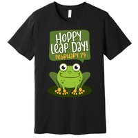 Funny Frog Lover Hoppy Leap Day February 29 Gift Premium T-Shirt