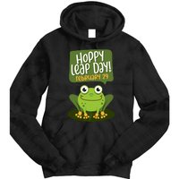 Funny Frog Lover Hoppy Leap Day February 29 Gift Tie Dye Hoodie