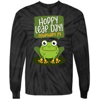 Funny Frog Lover Hoppy Leap Day February 29 Gift Tie-Dye Long Sleeve Shirt